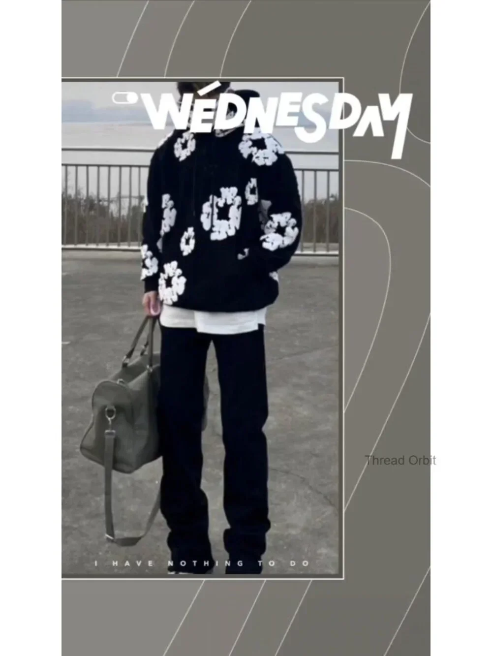 Oversized Cartoon Shark Print Long Sleeve Pullover Hip Hop Jumper Sweatshirt